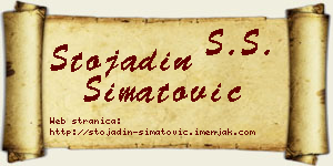 Stojadin Simatović vizit kartica